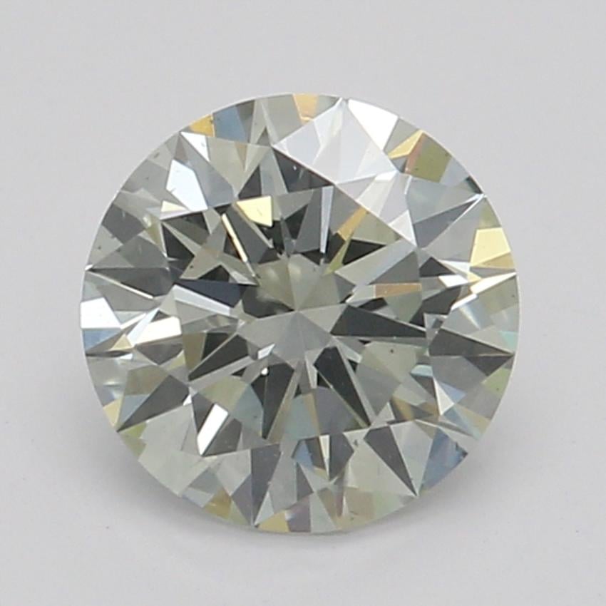0.51 Ct. Very Light Yellow-Green Round Diamond