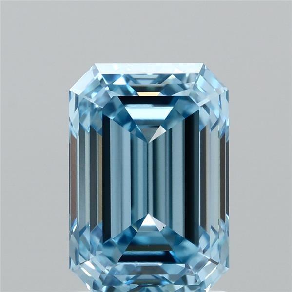 1.85 Ct. Fancy Vivid Blue Emerald Lab Grown Diamond