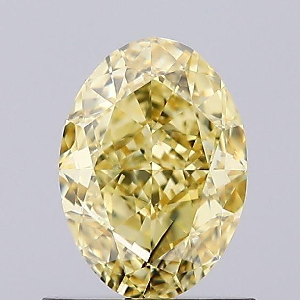 1.07 Ct. Fancy Intense  Yellow Oval Lab Grown Diamond