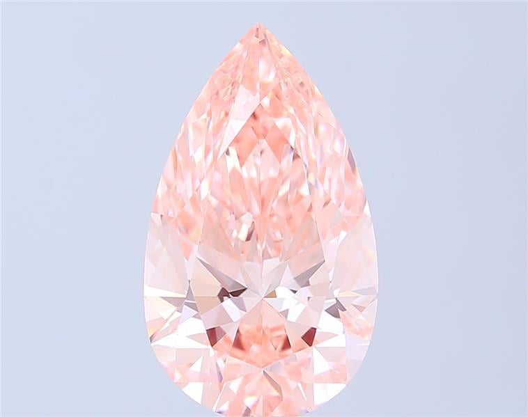 6.04 Ct. Fancy Intense Pink Pear Lab Grown Diamond