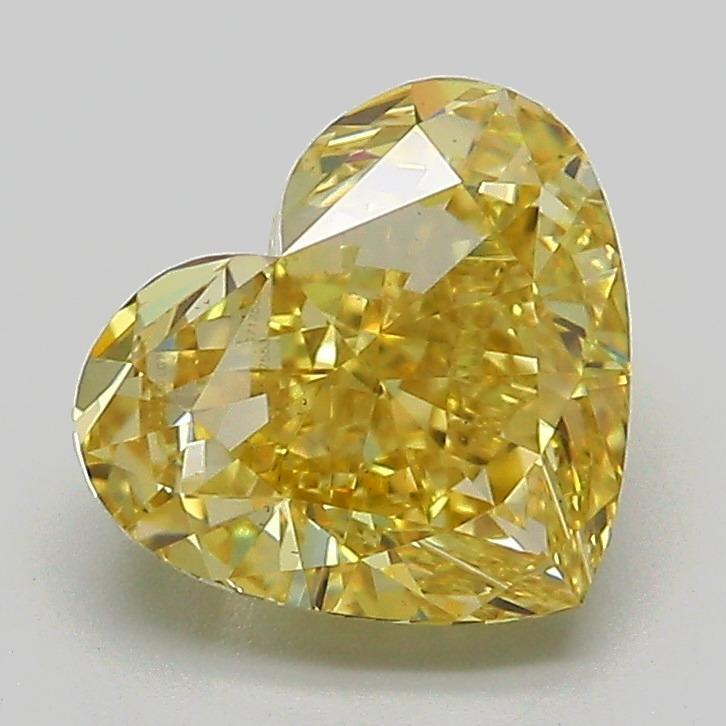 2.19 Ct. Fancy Intense Yellow Heart Lab Grown Diamond
