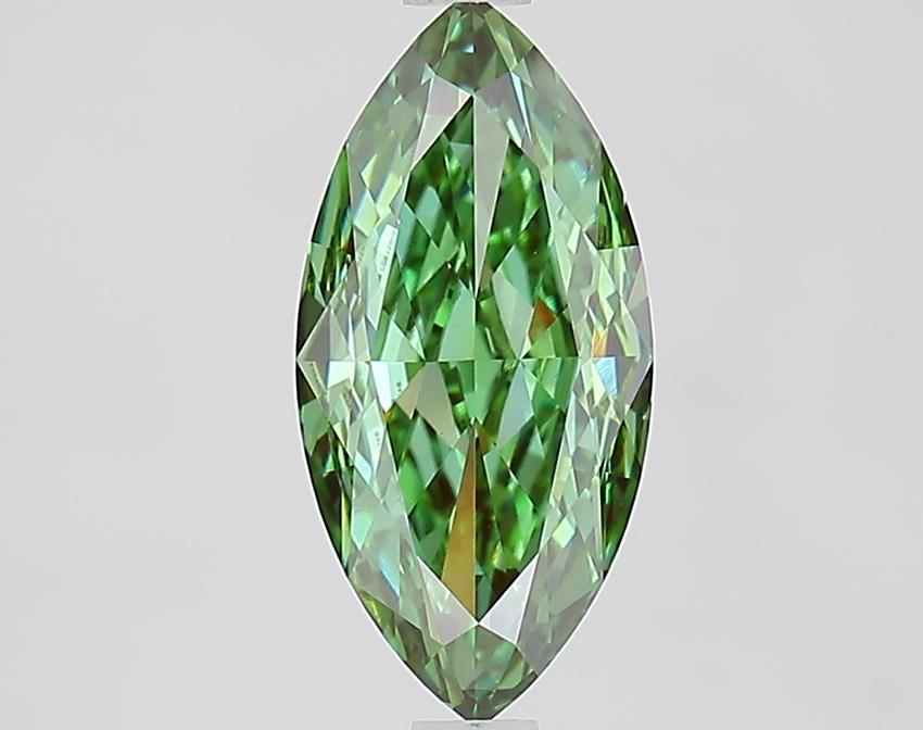 1.9 Ct. Fancy Vivid Green Marquise Lab Grown Diamond