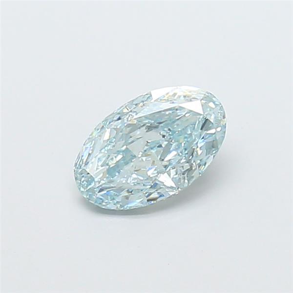 1.02 Ct. Fancy Vivid Blue Green Oval Lab Grown Diamond
