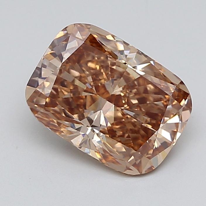 3.10 Ct. Fancy  Brown Cushion Lab Grown Diamond