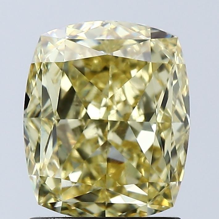 2.05 Ct. Fancy Intense Yellow Cushion Lab Grown Diamond