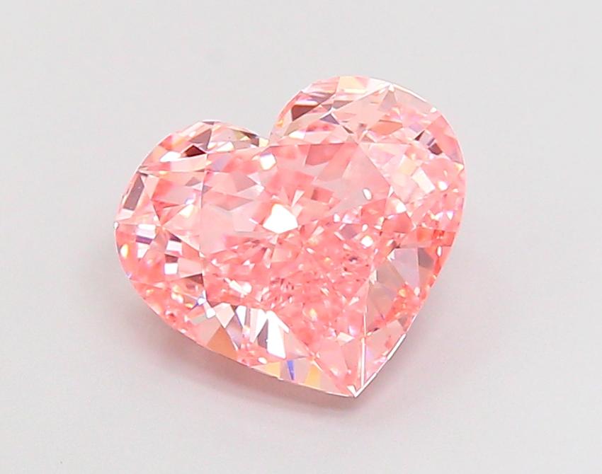 4.11 Ct. Fancy Vivid Pink Heart Lab Grown Diamond