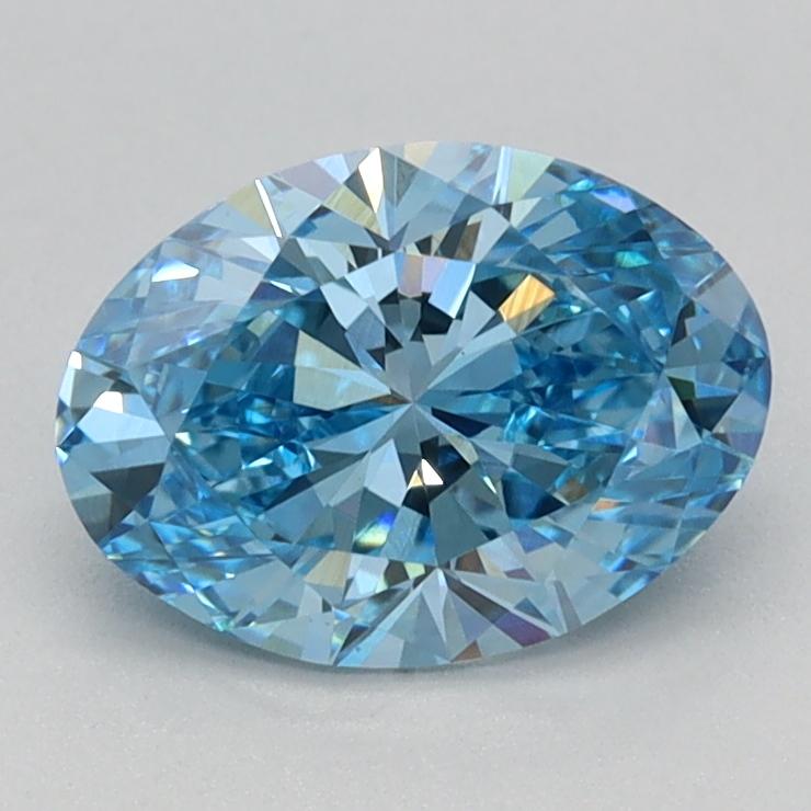 1.0 Ct. Fancy Vivid Blue Oval Lab Grown Diamond