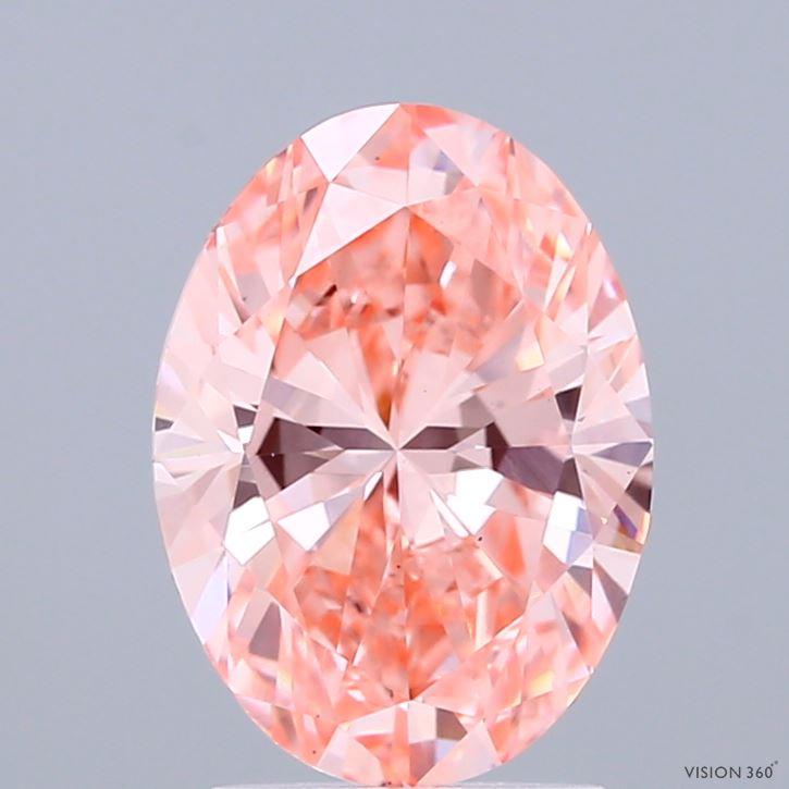 2.00 Ct. Fancy Vivid Pink Oval Lab Grown Diamond