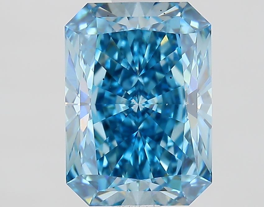 1.85 Ct. Fancy Vivid Blue Radiant Lab Grown Diamond