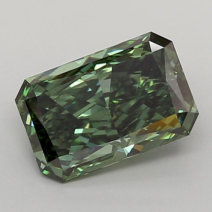 2.02 Ct. Fancy Vivid  Green Radiant Lab Grown Diamond