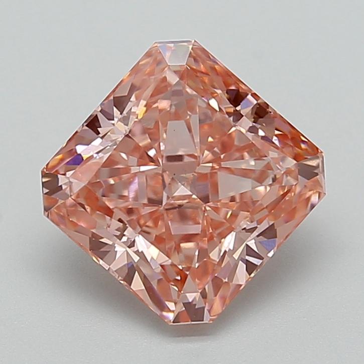 3.51 Ct. Fancy Vivid  Pink Radiant Lab Grown Diamond