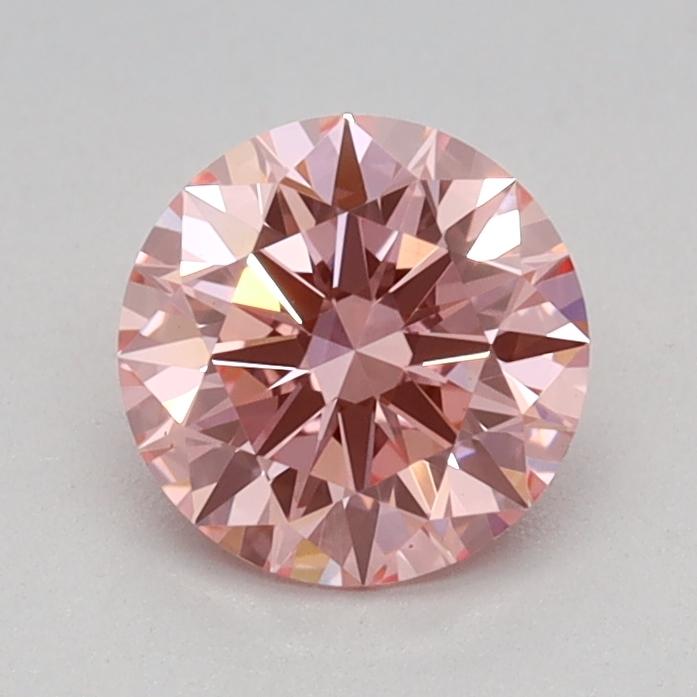 0.64 Ct. Fancy Vivid Pink Round Lab Grown Diamond