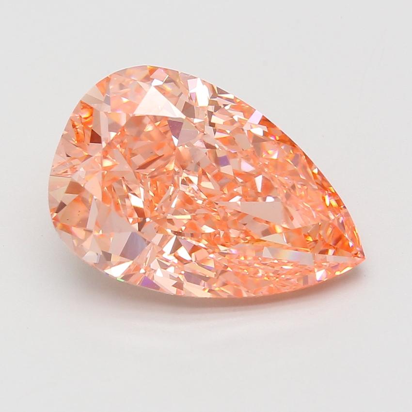 10.06 Ct. Fancy Vivid Pink Pear Lab Grown Diamond