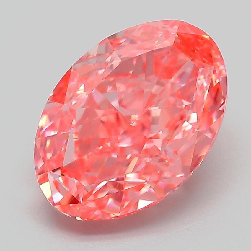 4.36 Ct. Fancy Vivid Pink Oval Lab Grown Diamond