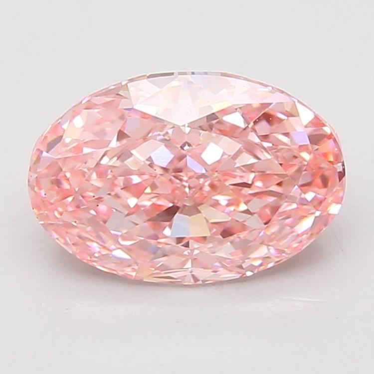 3.09 Ct. Fancy Vivid Pink Oval Lab Grown Diamond