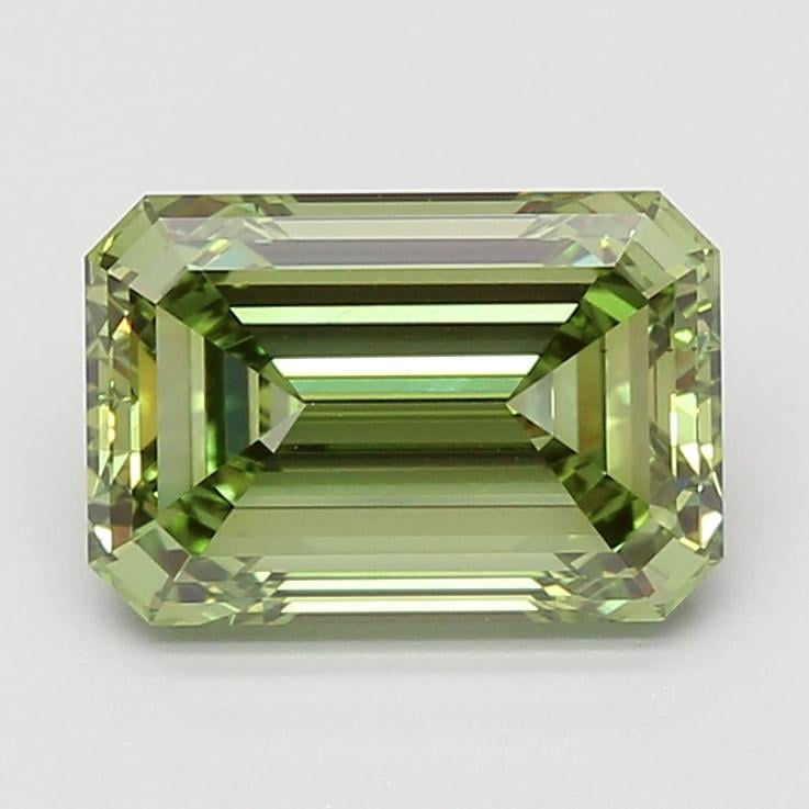 3.01 Ct. Fancy Vivid Green Emerald Lab Grown Diamond
