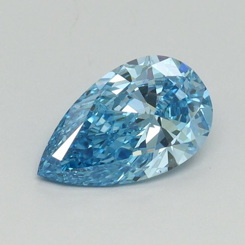 1.00 Ct. Fancy Vivid Blue Pear Lab Grown Diamond