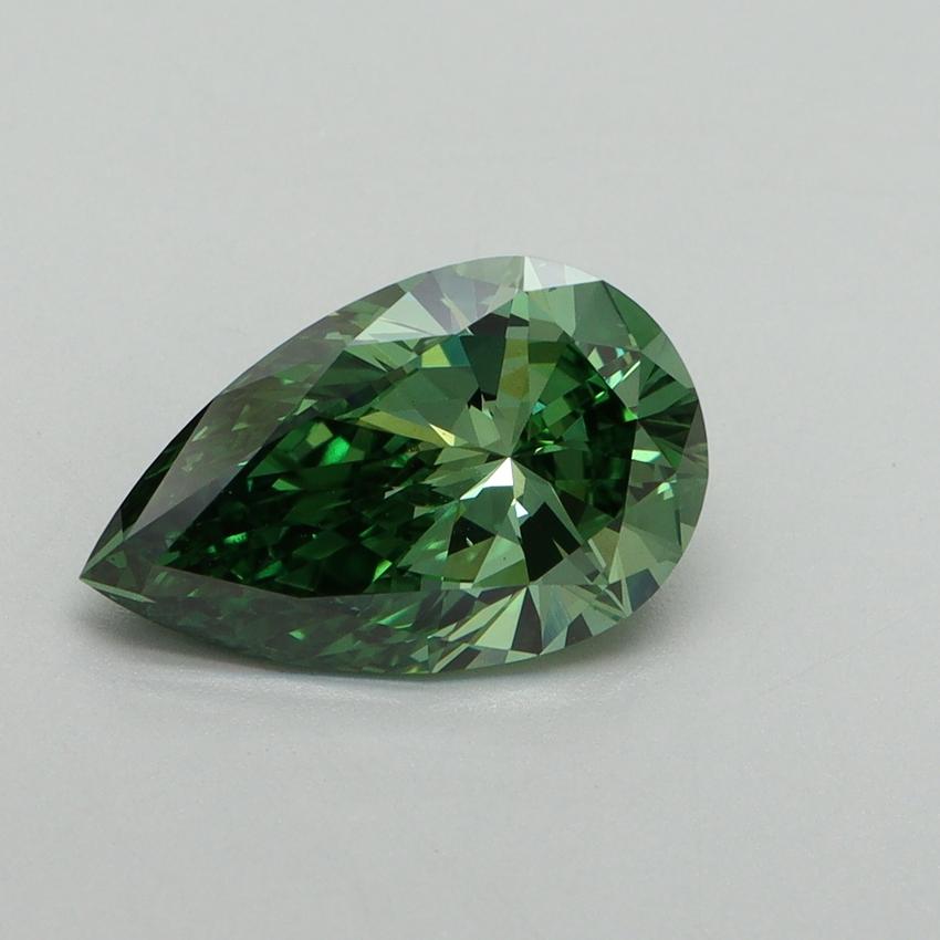 2.02 Ct. Fancy Vivid Pacific Green Pear Lab Grown Diamond