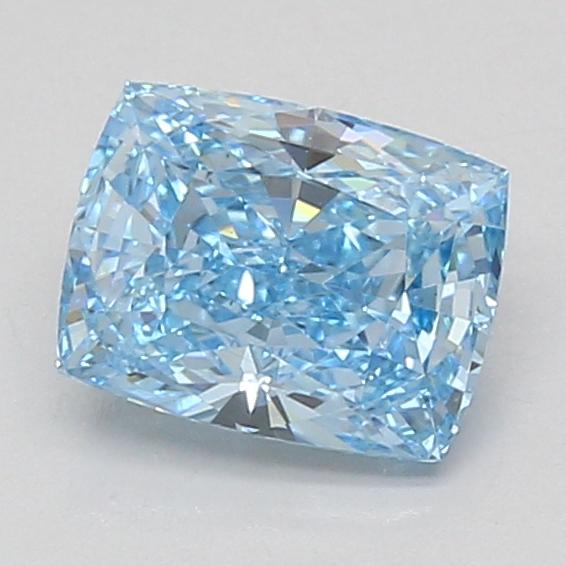 1.51 Ct. Fancy Vivid Blue Cushion Lab Grown Diamond