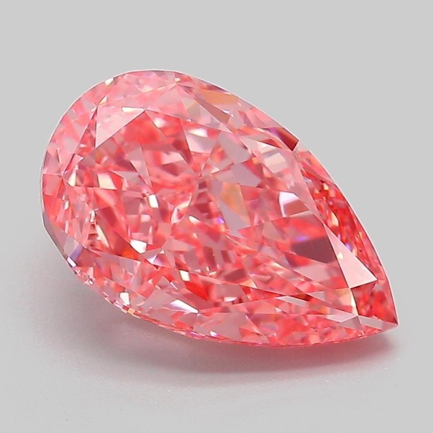 3.10 Ct. Fancy Vivid Pink Pear Lab Grown Diamond