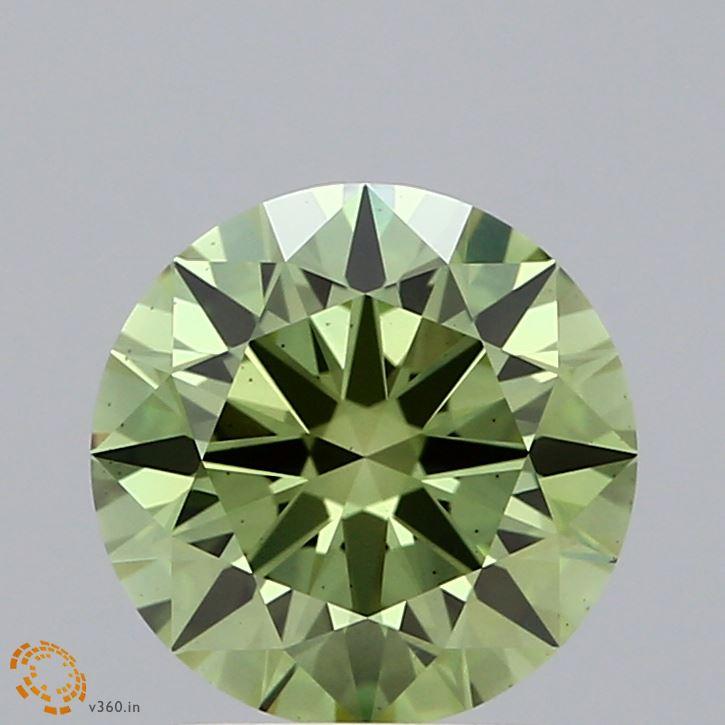 2.14 Ct. Fancy Vivid  Green Round Lab Grown Diamond