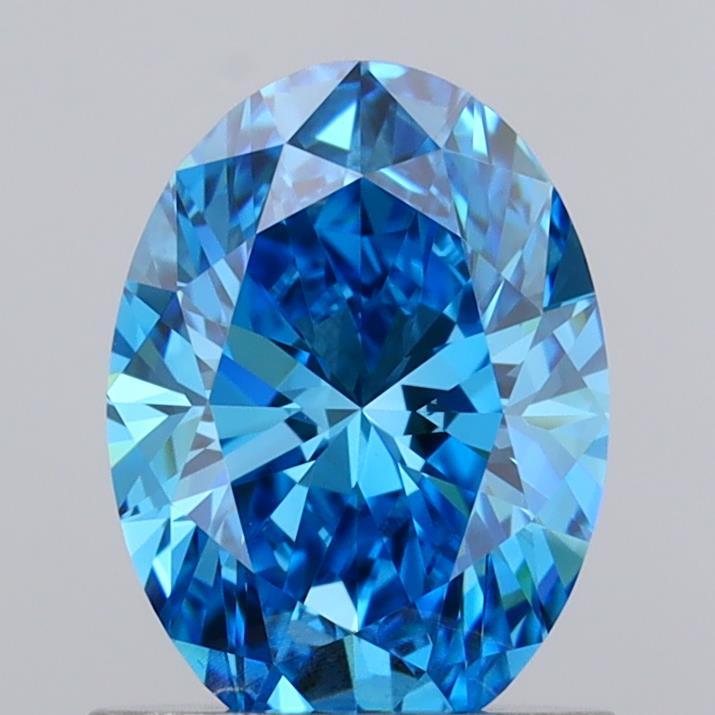 1.01 Ct. Fancy Vivid Blue Oval Lab Grown Diamond