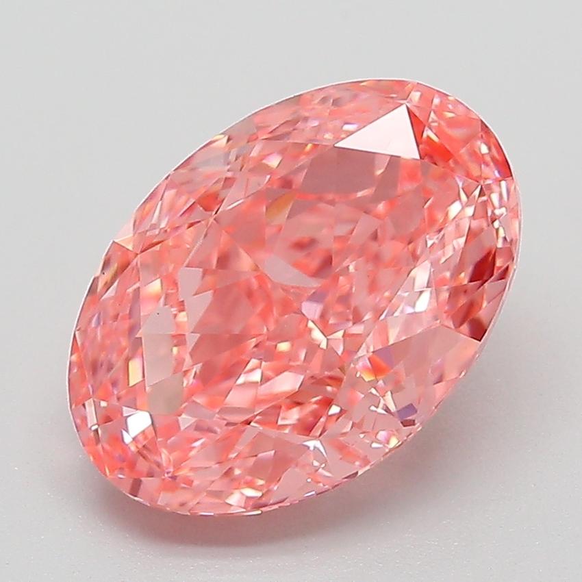 3.01 Ct. Fancy Pink Oval Lab Grown Diamond