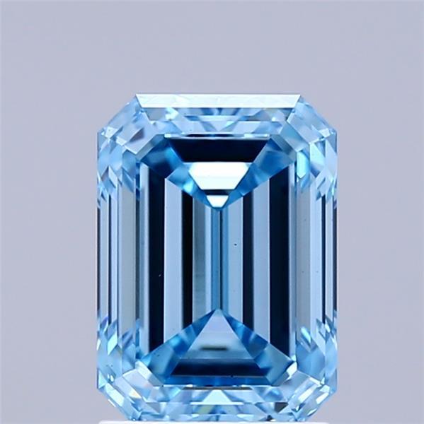 2.20 Ct. Fancy Vivid Blue Emerald Lab Grown Diamond