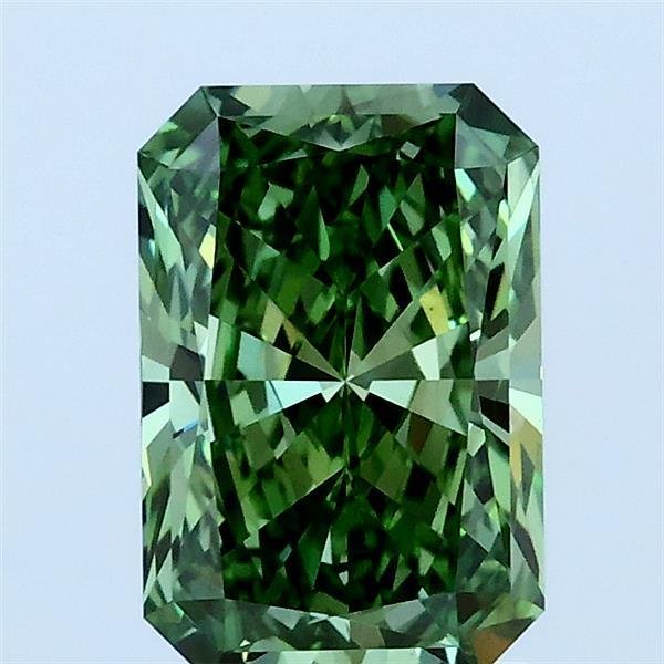 1.51 Ct. Fancy Vivid Green Radiant Lab Grown Diamond