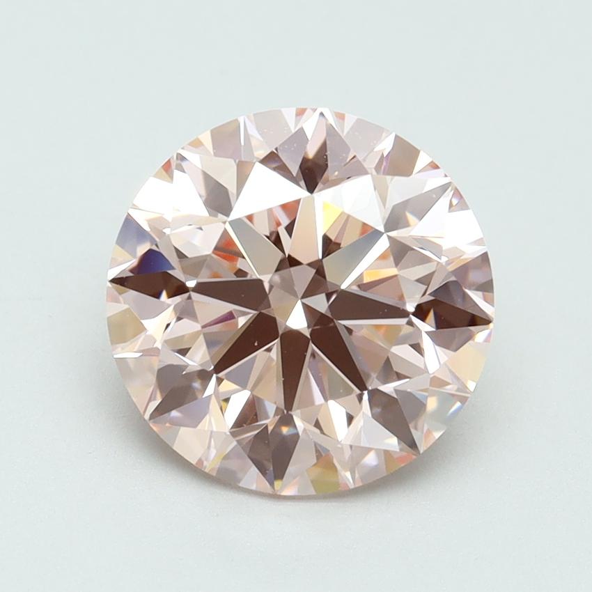 3.06 Ct. Fancy Intense Pink Round Lab Grown Diamond
