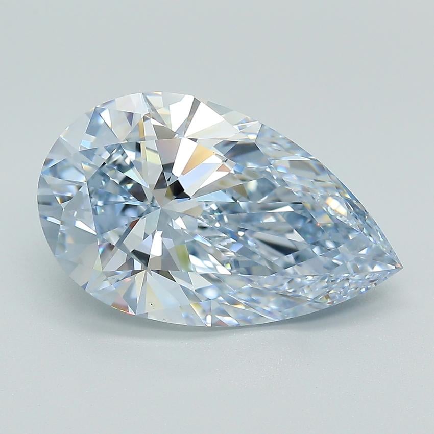 5.02 Ct. Fancy Light Blue Pear Lab Grown Diamond