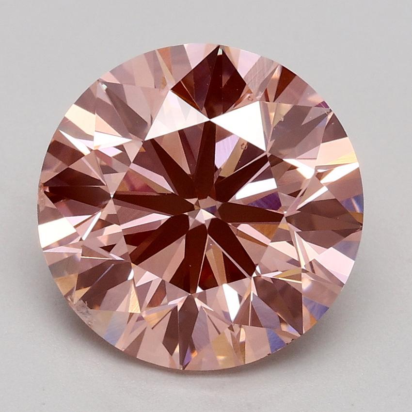 3.03 Ct. Fancy Intense Pink Round Lab Grown Diamond