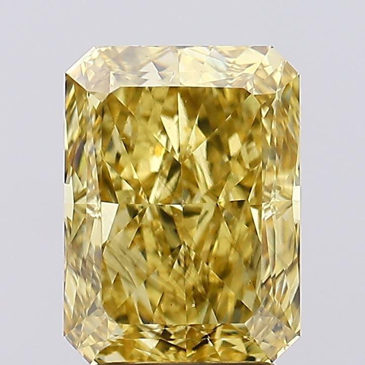 3.51 Ct. Fancy Vivid Yellow Radiant Lab Grown Diamond