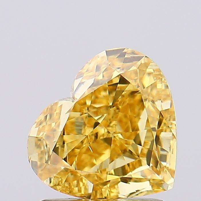 1.25 Ct. Fancy Vivid Yellow Heart Lab Grown Diamond