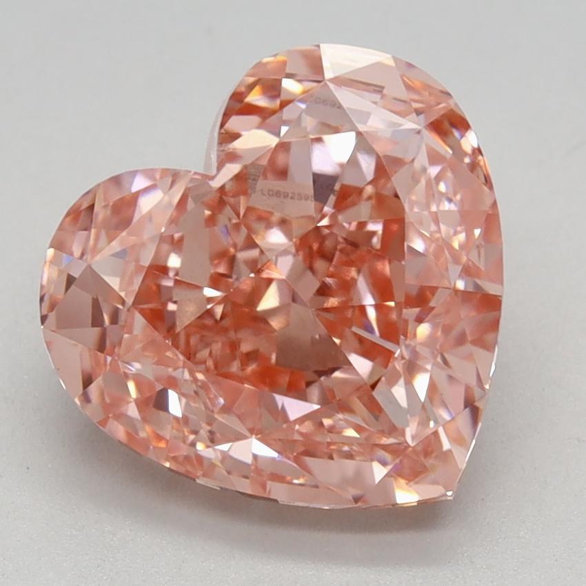 2.94 Ct. Fancy Vivid Pink Heart Lab Grown Diamond