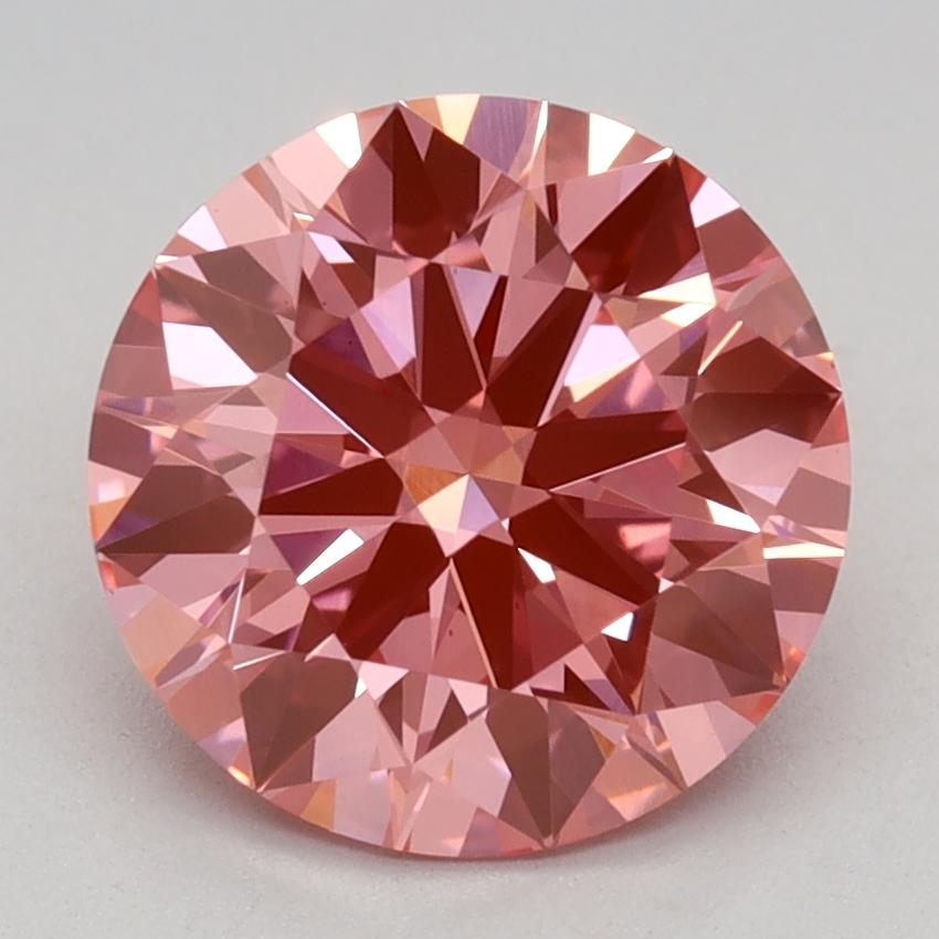 2.01 Ct. Fancy Vivid Pink Round Lab Grown Diamond
