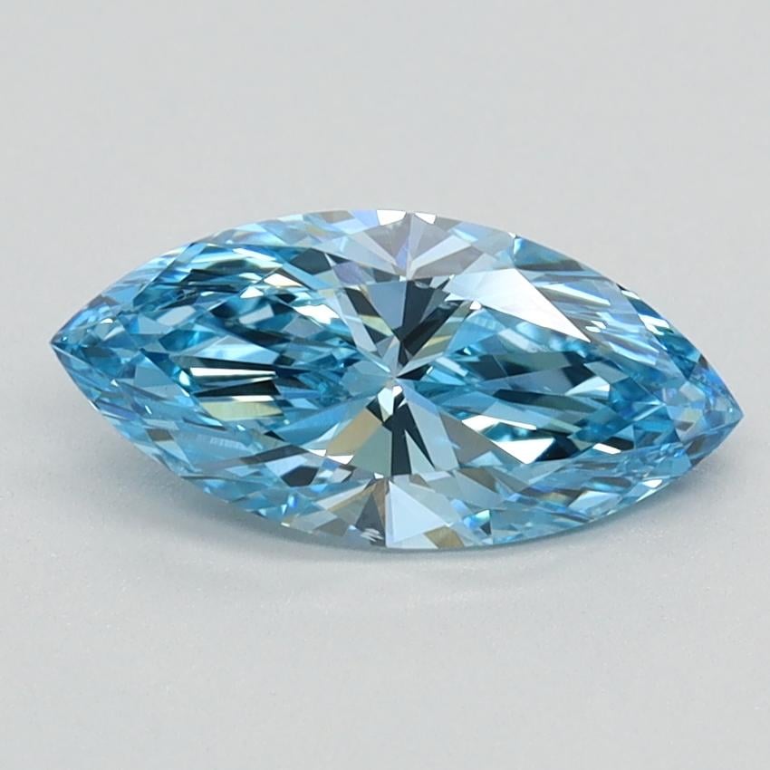 0.81 Ct. Fancy Vivid Blue Marquise Lab Grown Diamond