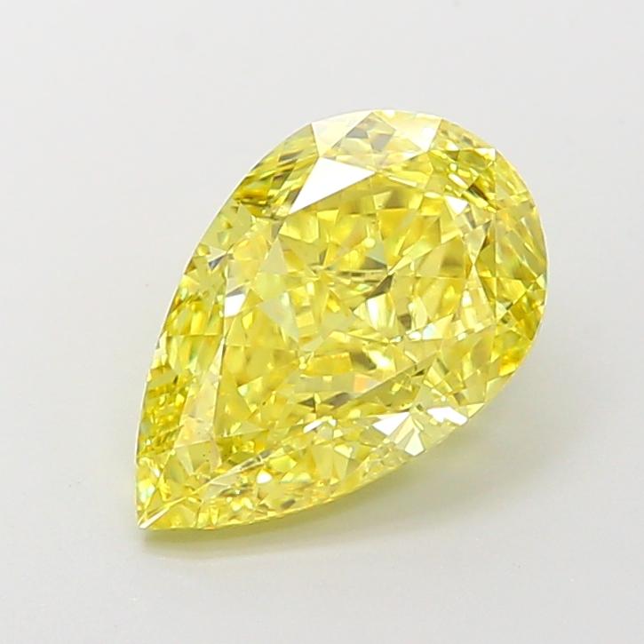 3.32 Ct. Fancy Vivid Yellow Pear Lab Grown Diamond