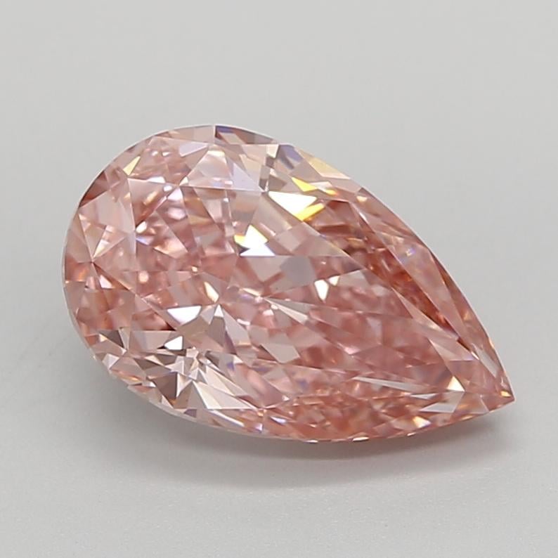 3.61 Ct. Fancy Vivid  Pink Pear Lab Grown Diamond