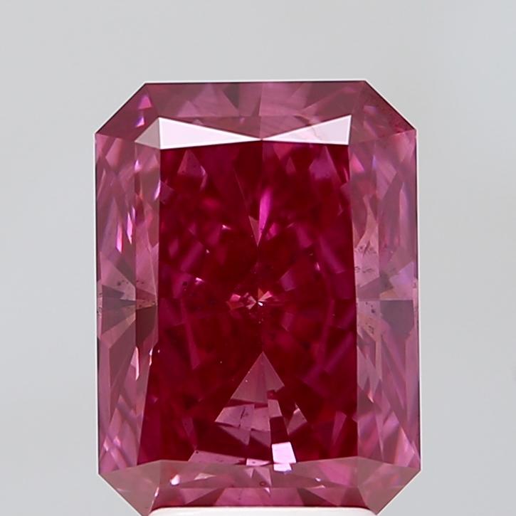 3.96 Ct. Fancy Vivid Red Radiant Lab Grown Diamond