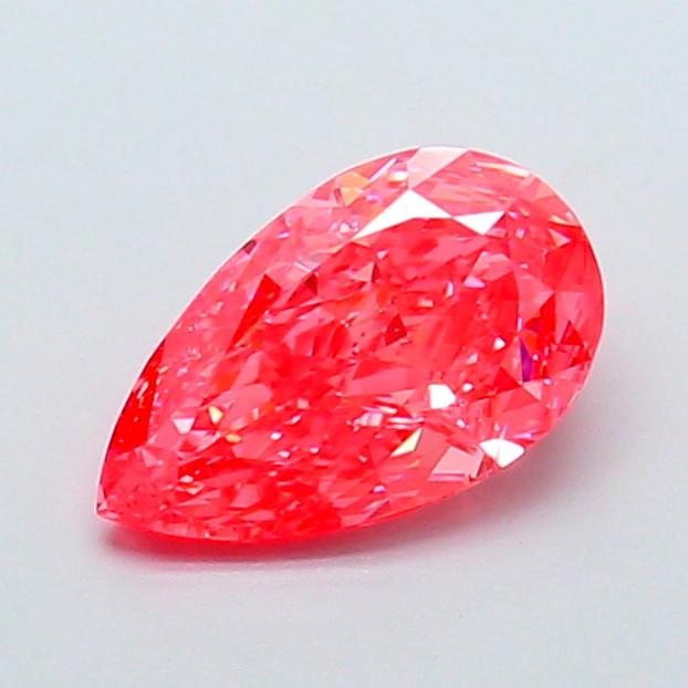 1.34 Ct. Fancy Vivid  Pink Pear Lab Grown Diamond