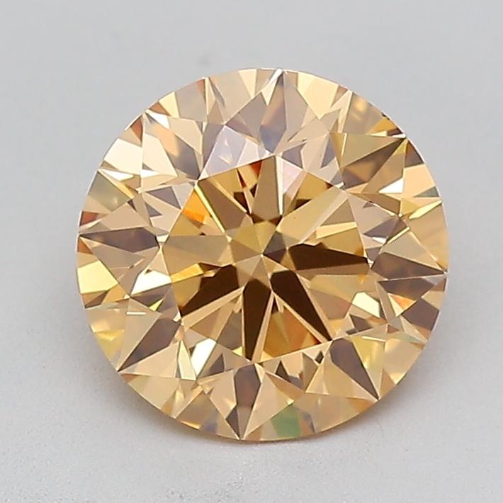 2.08 Ct. Fancy Yellow Orange Round Lab Grown Diamond