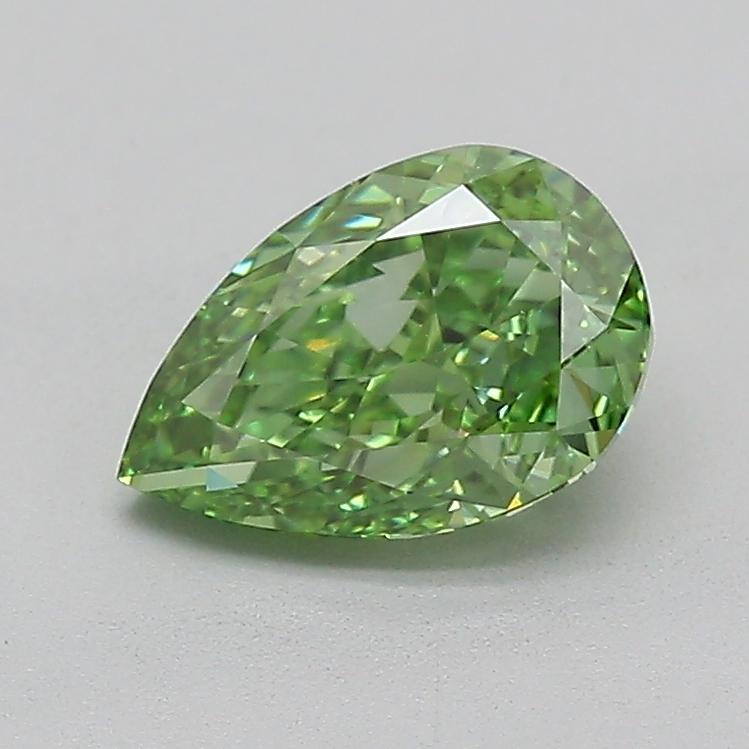 1.01 Ct. Fancy Vivid  Green Pear Lab Grown Diamond