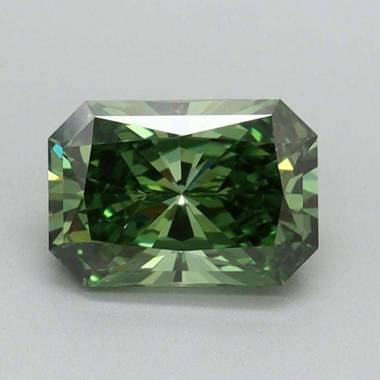 1.04 Ct. Fancy Vivid Pacific Green Radiant Lab Grown Diamond