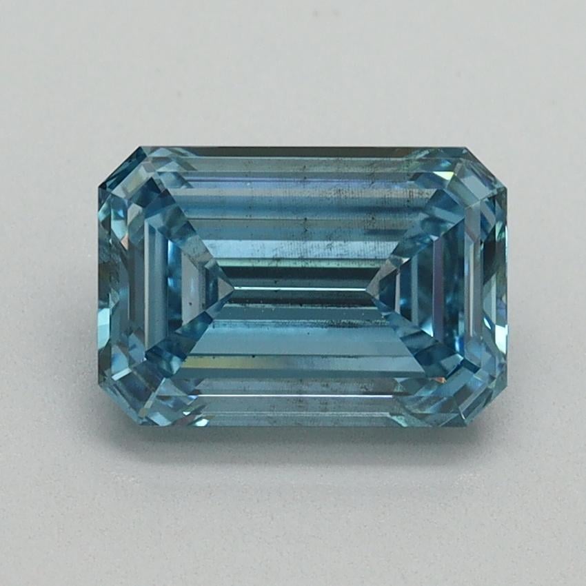 1.58 Ct. Fancy Vivid Blue Emerald Lab Grown Diamond