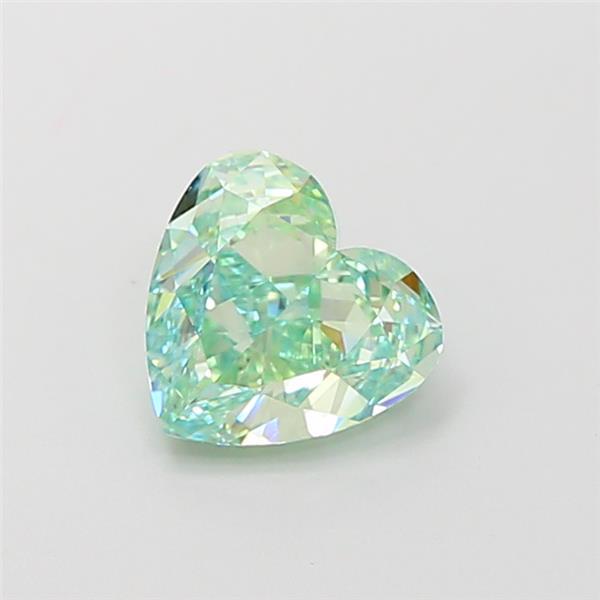 1.25 Ct. Fancy Vivid Green Heart Lab Grown Diamond