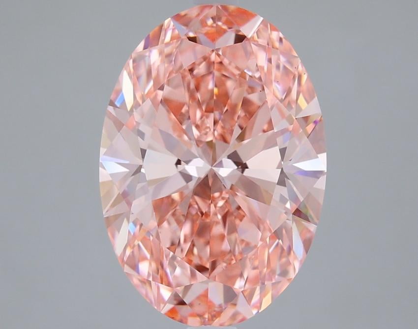 5.03 Ct. Fancy Vivid Pink Oval Lab Grown Diamond