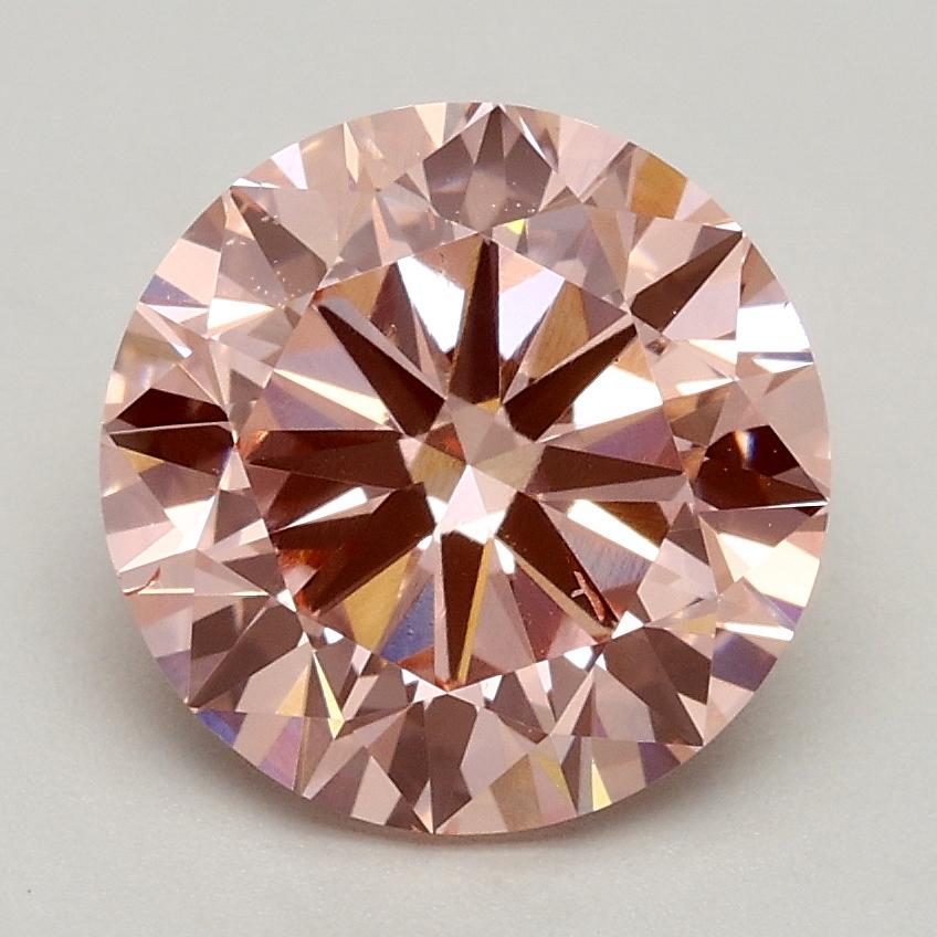 2.00 Ct. Fancy Intense Pink Round Lab Grown Diamond