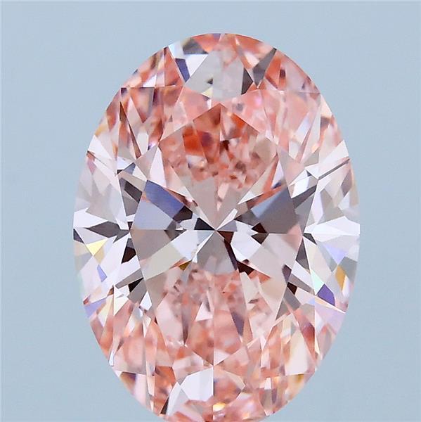 3.01 Ct. Fancy Pink Oval Lab Grown Diamond