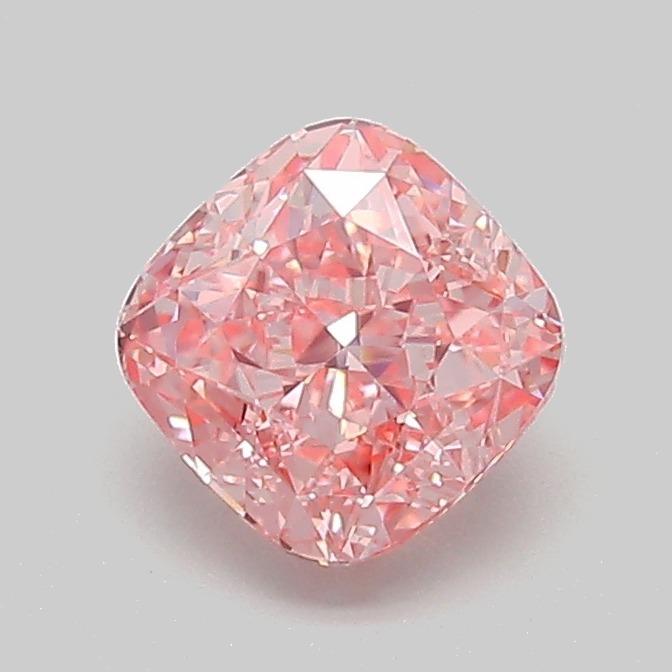 1.06 Ct. Fancy Vivid Pink Cushion Lab Grown Diamond